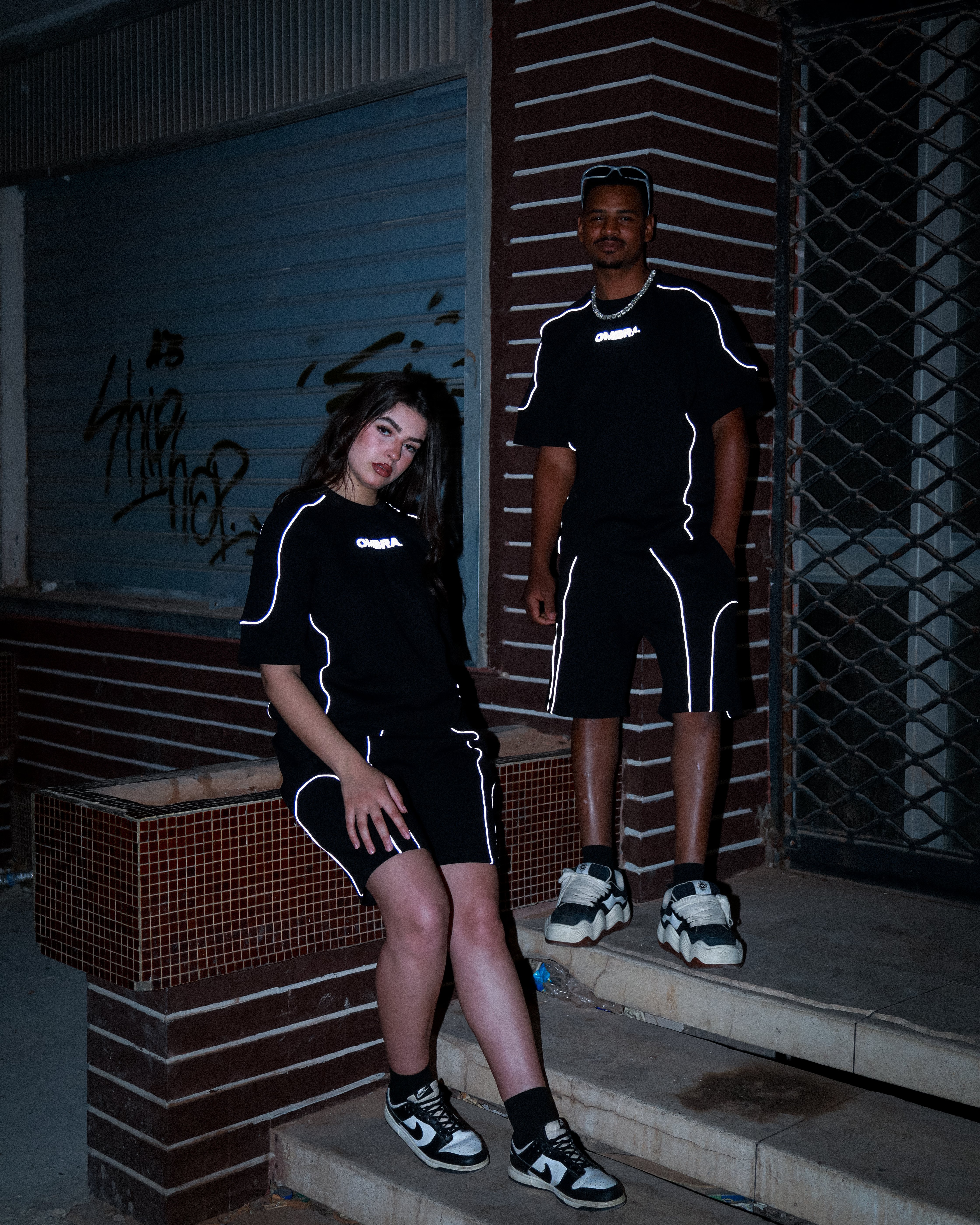 NIGHT FLOW Oversized Tshirt & Short-set